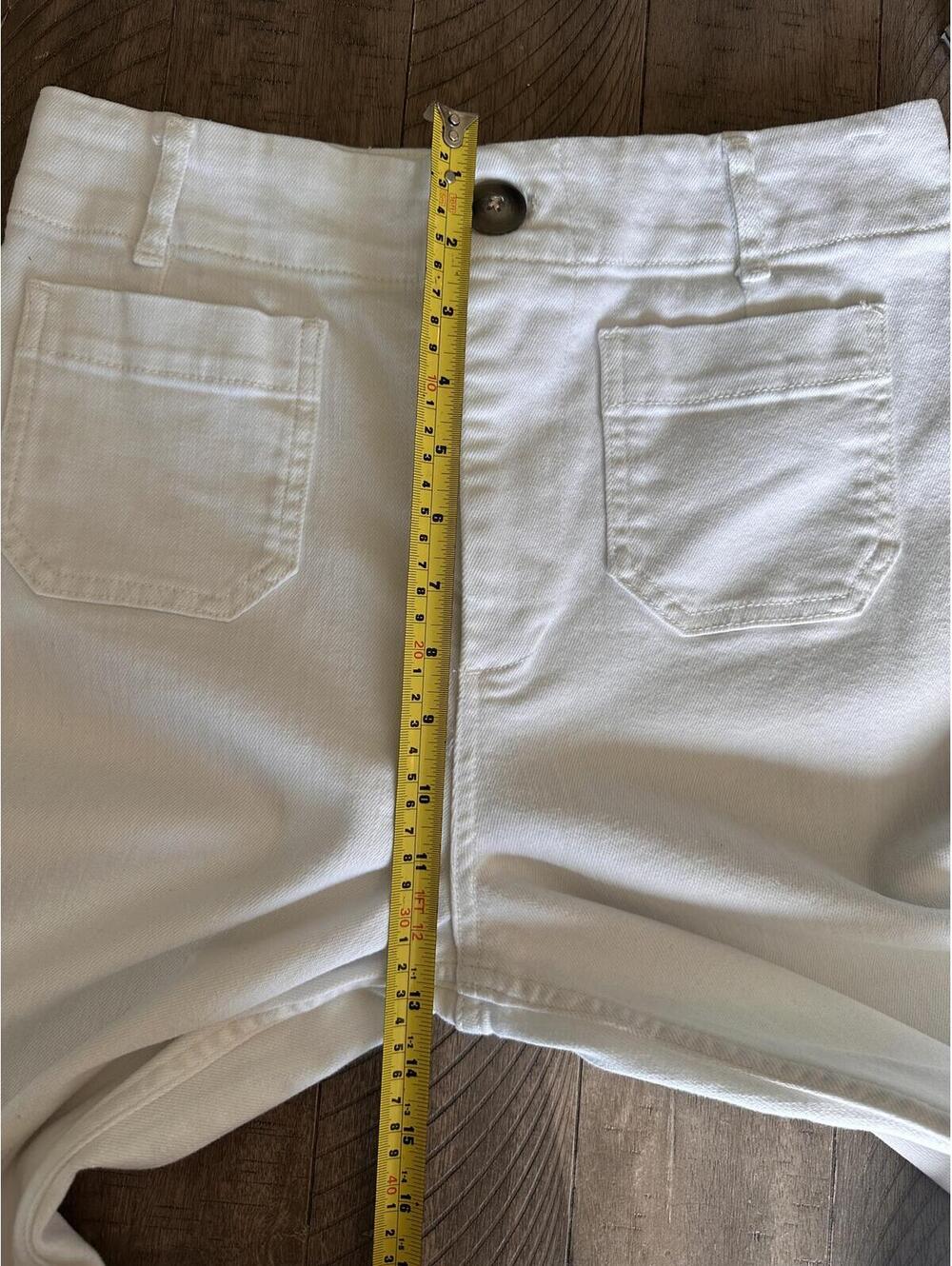 Anthropologie Maeve The Colette Cropped High Rise Wide Leg Jeans White Women 29 - Picture 11 of 14